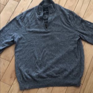 Gray half zip sweater